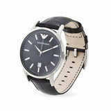 Buy Shop Emporio Armani Renato Black Dial Leather Strap Watch For Men - AR2411 USA Online