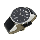 Buy Shop Emporio Armani Renato Black Dial Leather Strap Watch For Men - AR2411 USA Online