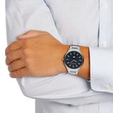 Buy Shop Emporio Armani Renato Blue Dial Silver Steel Strap Watch For Men - AR11137 USA Online