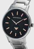 Buy Shop Emporio Armani Renato Blue Dial Silver Steel Strap Watch For Men - AR11137 USA Online