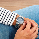 Buy Shop Emporio Armani Renato Blue Dial Silver Steel Strap Watch For Men - AR2472 USA Online