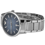Buy Shop Emporio Armani Renato Blue Dial Silver Steel Strap Watch For Men - AR2472 USA Online