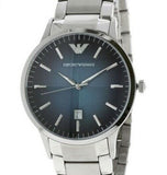 Buy Shop Emporio Armani Renato Blue Dial Silver Steel Strap Watch For Men - AR2472 USA Online