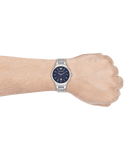 Buy Shop Emporio Armani Renato Blue Dial Silver Steel Strap Watch For Men - AR2477 USA Online