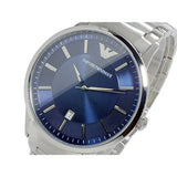 Buy Shop Emporio Armani Renato Blue Dial Silver Steel Strap Watch For Men - AR2477 USA Online