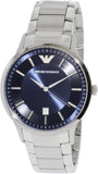 Buy Shop Emporio Armani Renato Blue Dial Silver Steel Strap Watch For Men - AR2477 USA Online