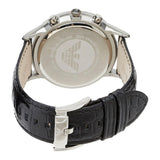 Buy Shop Emporio Armani Renato Chronograph Black Dial Black Leather Strap Watch For Men - AR2447 USA Online