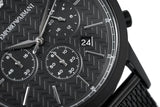 Buy Shop Emporio Armani Renato Chronograph Black Dial Black Mesh Bracelet Watch For Men - AR2498 USA Online