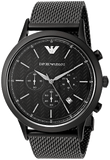 Buy Shop Emporio Armani Renato Chronograph Black Dial Black Mesh Bracelet Watch For Men - AR2498 USA Online