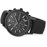 Buy Shop Emporio Armani Renato Chronograph Black Dial Black Nylon Strap Watch For Men - AR11457 USA Online