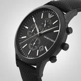 Buy Shop Emporio Armani Renato Chronograph Black Dial Black Nylon Strap Watch For Men - AR11457 USA Online