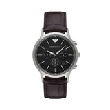 Buy Shop Emporio Armani Renato Chronograph Black Dial Brown Leather Strap Watch For Men - AR2482 USA Online