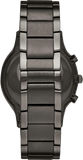 Buy Shop Emporio Armani Renato Chronograph Blue Dial Grey Steel Strap Watch For Men - A11215 USA Online