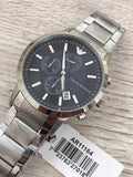 Buy Shop Emporio Armani Renato Chronograph Blue Dial Silver Steel Strap Watch For Men - AR11164 USA Online