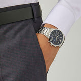 Buy Shop Emporio Armani Renato Chronograph Blue Dial Silver Steel Strap Watch For Men - AR11164 USA Online