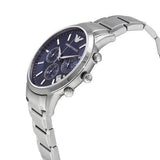 Buy Shop Emporio Armani Renato Chronograph Blue Dial Silver Steel Strap Watch For Men - AR2448 USA Online