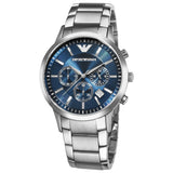 Buy Shop Emporio Armani Renato Chronograph Blue Dial Silver Steel Strap Watch For Men - AR2448 USA Online
