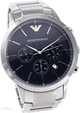 Buy Shop Emporio Armani Renato Chronograph Blue Dial Silver Steel Strap Watch For Men - AR2486 USA Online