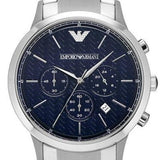 Buy Shop Emporio Armani Renato Chronograph Blue Dial Silver Steel Strap Watch For Men - AR2486 USA Online