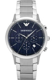 Buy Shop Emporio Armani Renato Chronograph Blue Dial Silver Steel Strap Watch For Men - AR2486 USA Online