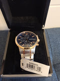 Buy Shop Emporio Armani Renato Chronograph Blue Dial Two Tone Steel Strap Watch For Men - AR80025 USA Online