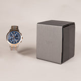 Buy Shop Emporio Armani Renato Chronograph Blue Dial Two Tone Steel Strap Watch For Men - AR80025 USA Online