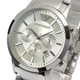Buy Shop Emporio Armani Renato Chronograph Cream Dial Silver Steel Strap Watch For Men - AR2458 USA Online