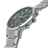 Buy Shop Emporio Armani Renato Chronograph Green Dial Silver Steel Strap Watch For Men - AR11507 USA Online