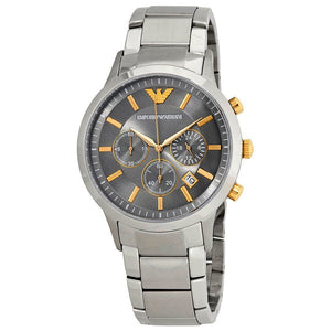 Buy Shop Emporio Armani Quartz Grey Dial Silver Steel Strap Watch For Men - AR11047 USA Online