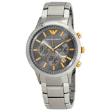 Buy Shop Emporio Armani Quartz Grey Dial Silver Steel Strap Watch For Men - AR11047 USA Online