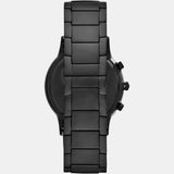 Buy Shop Emporio Armani Renato Chronograph Mother of Pearl Black Dial Black Steel Strap Watch For Men - AR11275 USA Online