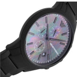 Buy Shop Emporio Armani Renato Chronograph Mother of Pearl Black Dial Black Steel Strap Watch For Men - AR11275 USA Online
