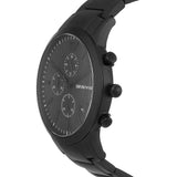 Buy Shop Emporio Armani Renato Chronograph Mother of Pearl Black Dial Black Steel Strap Watch For Men - AR11275 USA Online