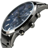 Buy Shop Emporio Armani Renato Chronograph Quartz Blue Dial Black Steel Strap Watch For Men - AR11215 USA Online