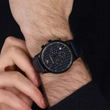 Buy Shop Emporio Armani Renato Chronograph Quartz Blue Dial Blue Leather Strap Watch For Men - AR2481 USA Online