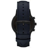Buy Shop Emporio Armani Renato Chronograph Quartz Blue Dial Blue Leather Strap Watch For Men - AR2481 USA Online