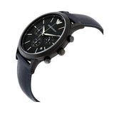 Buy Shop Emporio Armani Renato Chronograph Quartz Blue Dial Blue Leather Strap Watch For Men - AR2481 USA Online
