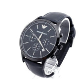Buy Shop Emporio Armani Renato Chronograph Quartz Blue Dial Blue Leather Strap Watch For Men - AR2481 USA Online