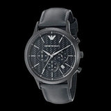 Buy Shop Emporio Armani Renato Chronograph Quartz Blue Dial Blue Leather Strap Watch For Men - AR2481 USA Online