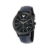 Buy Shop Emporio Armani Renato Chronograph Quartz Blue Dial Blue Leather Strap Watch For Men - AR2481 USA Online