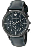 Buy Shop Emporio Armani Renato Chronograph Quartz Blue Dial Blue Leather Strap Watch For Men - AR2481 USA Online