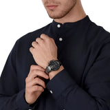 Buy Shop Emporio Armani Renato Chronograph Quartz Blue Dial Grey Steel Strap Watch For Men - AR2505 USA Online