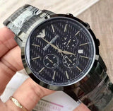 Buy Shop Emporio Armani Renato Chronograph Quartz Blue Dial Grey Steel Strap Watch For Men - AR2505 USA Online