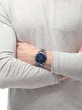 Buy Shop Emporio Armani Renato Chronograph Quartz Blue Dial Grey Steel Strap Watch For Men - AR2505 USA Online