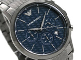 Buy Shop Emporio Armani Renato Chronograph Quartz Blue Dial Grey Steel Strap Watch For Men - AR2505 USA Online