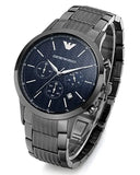 Buy Shop Emporio Armani Renato Chronograph Quartz Blue Dial Grey Steel Strap Watch For Men - AR2505 USA Online
