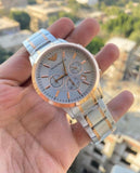 Buy Shop Emporio Armani Renato Chronograph Quartz Silver Dial Two Tone Steel Strap Watch For Men - AR11076 USA Online