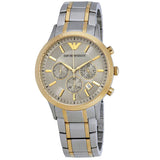 Buy Shop Emporio Armani Renato Chronograph Quartz Silver Dial Two Tone Steel Strap Watch For Men - AR11076 USA Online