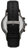 Buy Shop Emporio Armani Renato Chronograph Silver Dial Black Leather Strap Watch for Men - AR11473 USA Online