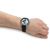 Buy Shop Emporio Armani Renato Chronograph Silver Dial Black Leather Strap Watch for Men - AR11473 USA Online